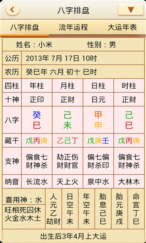 八字四柱查詢|八字排盘